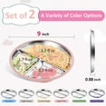 thumbnail image 2 of Stainless Steel Toddler Plate Divided with Suction, 2 of 7
