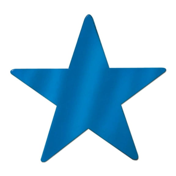 Beistle 9" Foil Star Cutouts Blue 13/Pack 55838-B
