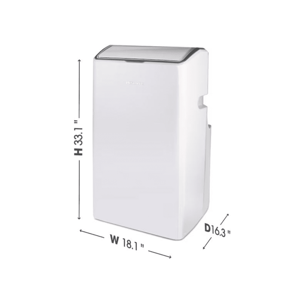 Restored Hisense AP1222CW1W 12000 BTU (10000 BTU DOE) 550 Sq Ft Portable Air Conditioner, White (Refurbished)
