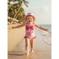 thumbnail image 5 of BemeyourBBs Toddler Baby Girl Swimsuit Infant Bathing Suit One-piece Swimsuits With Sun Hat Set Front Bow Rash Guard Spaghetti Strap Swimwear Summer Beach Wear, 5 of 9