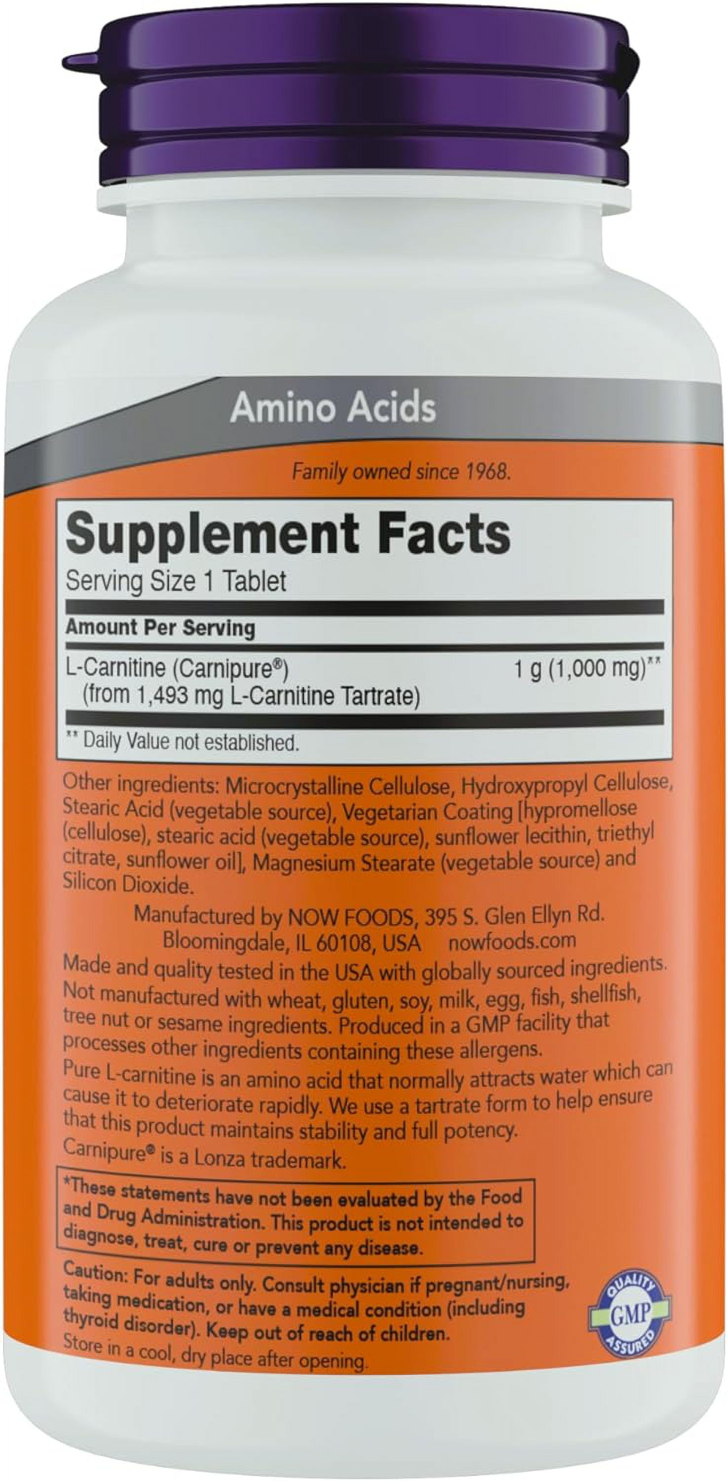 l carnitine while nursing NOW Supplements L-Carnitine 1000mg, 150 Tablets, Supports Lean Muscle,  Heart, Non-GMO, Kosher, Vegan