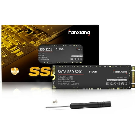 fanxiang S201 512GB SATA SSD, M.2 SSD 2280,SATA III 6Gb/s,Internal Solid State Drive, 550MB/s, SLC Cache for Speed Boost