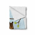 thumbnail image 2 of Bear Soft Flannel Fleece Throw Blanket, Funny Mammal Holding Honey Under Beehive Hanged on Tree Kids Alphabet Theme Cartoon, Cozy Plush for Indoor and Outdoor Use, 70" x 90", Multicolor, by Ambesonne, 2 of 6