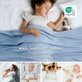 thumbnail image 2 of U by Bedsure GentleSoft 100% Cotton Blanket King Size for Bed - Breathable and Lightweight, Soft Cozy Textured Herringbone Woven Blanket for Summer, Ashley Blue, 108x90 inches, 2 of 6