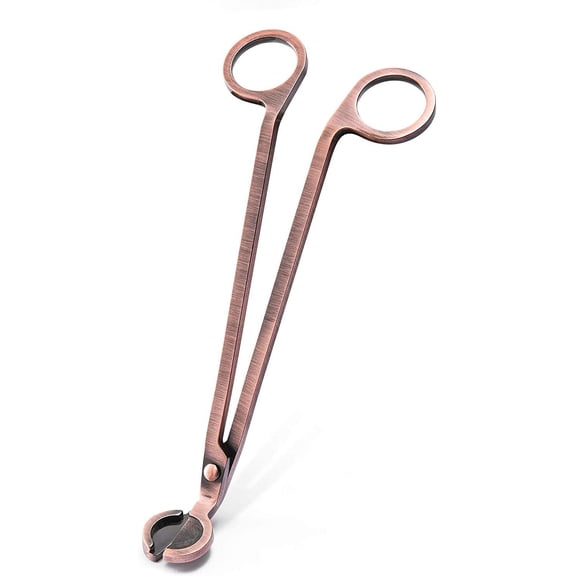 NA Candle Wick Trimmer, Polished Stainless Steel Wick Cutter Wick Clipper Wick Scissors for You to Safely Remove The Spent Wicks, Controllable The Candle Flame and Cleaner Burning (Antique Copper)