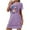 Purple, variant on Aboser Independence Day Nightgown for Woman Short Sleeve Summer Sleepshirts Soft Short Nightdress Casual Round Neck Nightgowns Loungewear