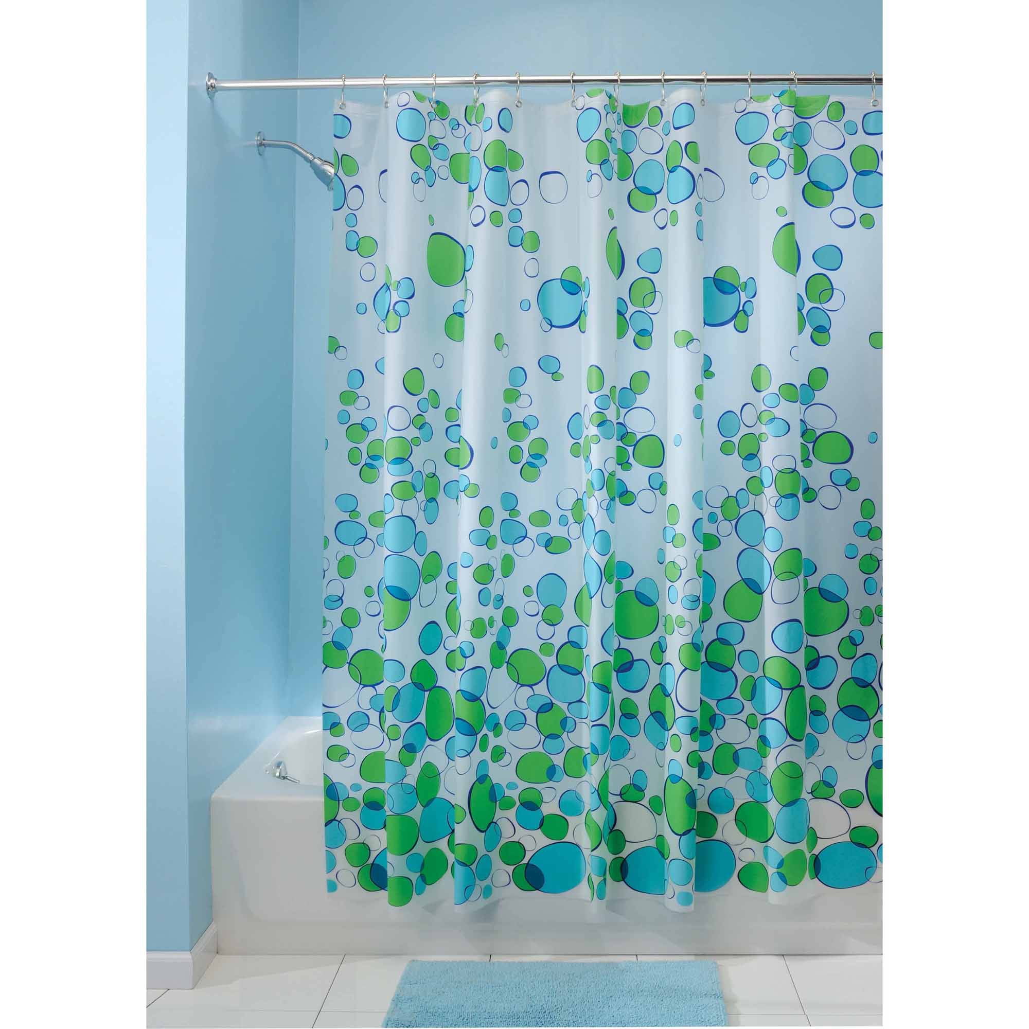 Interdesign Bubblz Frosted Peva Shower Curtain 72 X Com