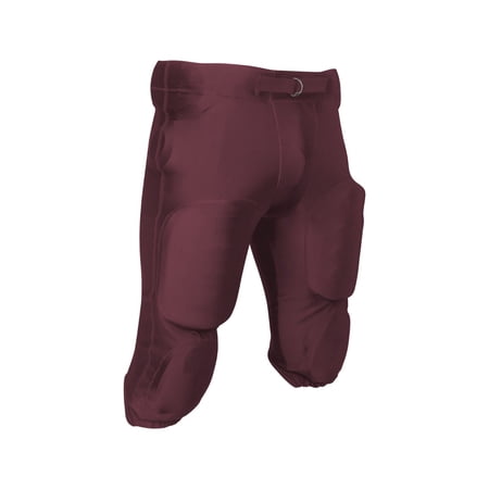 Blocker Traditional Poly/Spandex Football Game Pants, Adult 2X-Large, Maroon
