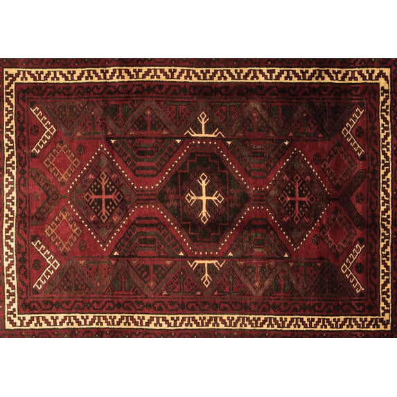 Ahgly Company Indoor Rectangle Persian Brown Traditional Area Rugs, 3' x 5'