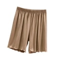 thumbnail image 3 of Diufon Womens Sleep Shorts Soft Comfy Elastic High Waist Wide Leg Loose Shorts Casual Ruffle Hem Pajama Shorts, 3 of 7
