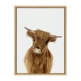 thumbnail image 3 of Kate and Laurel Sylvie Animal Studio Highland Framed Canvas Wall Art by Amy Peterson Art Studio, 18x24 Natural, Whimsical Fun Animal Farmhouse Art for Wall, 3 of 7