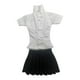 thumbnail image 1 of Conjunto de camisa y falda de manga corta a escala 1/6, accesorios de moda retro para cosplay falda negra, 1 of 9
