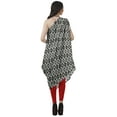 thumbnail image 5 of Moomaya Women's Printed One-Shoulder Cowl Kurti Sleeveless Dress Boho Party Designer Clothing, 5 of 7