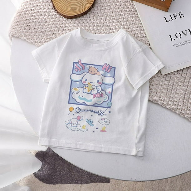 Sanrio Cinnamon Girl Boy Cute Cartoon My Melody T-Shirt Round Neck