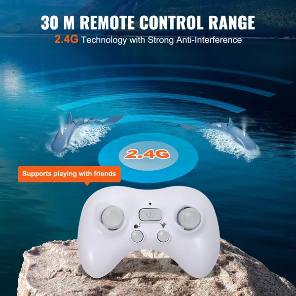 Remote Control Shark Toy 2.4 GHz High Speed RC Boat Christmas Gift