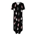 thumbnail image 5 of Summer Plus Size Dresses for Womens 2025 Fashion Sexy Printing Pocket Short Sleeve V-Neck Dress Clearance Under 5$!, 5 of 6