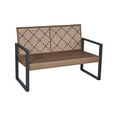 thumbnail image 6 of Zoeye 4 Piece Patio Furniture Set, All Weather Outdoor Sectional Sofa Manual, Metal & Wicker Frame Patio Conversation Set with Coffee Table & Blue Cushions, 6 of 13