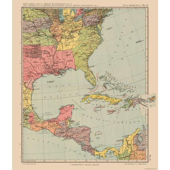 Historic Map - North America United States - Streit 1913 - 23 x 26.79 - Vintage Wall Art