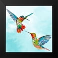 thumbnail image 2 of St Hilaire, Elizabeth 12x12 Black Modern Framed Museum Art Print Titled - Hummers and Blooms I, 2 of 5
