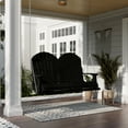thumbnail image 2 of Wildridge Heritage Porch Swing, Black - Outdoor Weather Resistant Recycled Plastic Furniture for Patio, 2 of 4