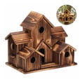 thumbnail image 6 of 5 Hole Bird House, 7.87 x 5.11 x 5.9 in, Weatherproof Wooden Shelter for Bluebirds and Finches, Attract Nesting Birds to Your Backyard Garden, 6 of 8