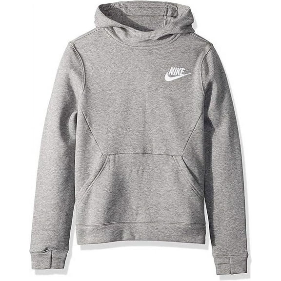 Nike Sportswear Club Fleece Pullover Hoodie, Boy's, Size: Medium, Grey