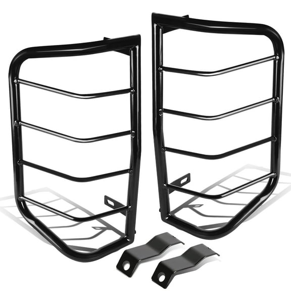 DNA Motoring For 05-16 Nissan Frontier D40 Black Stainless Steel Rear ail Light Lamp Guard Protector