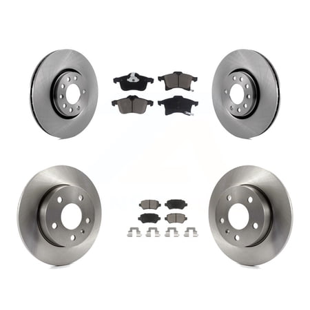 CMX Front Rear Disc Brake Rotors and Ceramic Pads Kit for Car 2008-2009 Saturn Astra K8C-101307