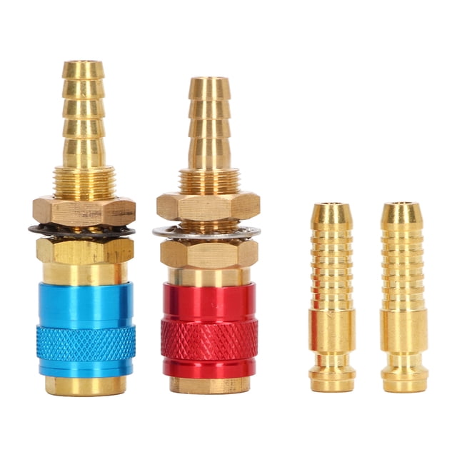 Water Cooled Gas Adapter Hose Fitting, Water Cooled Gas Adapter Quick Connection Easy Installation Brass Portable For DB For TIG M88mm