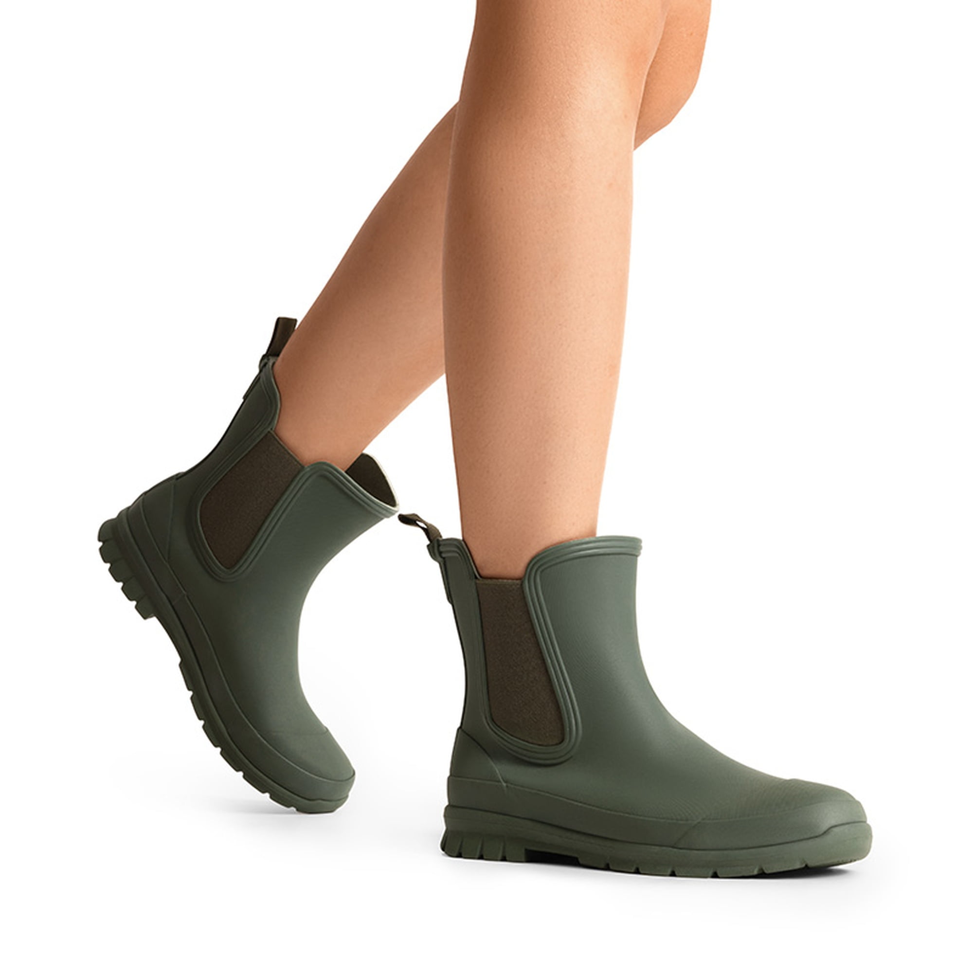 DREAM PAIRS Women's Waterproof Chelsea Rain Boots, Slip-Resistant Ankle Rubber Boots for Outdoor Wear