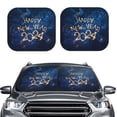 thumbnail image 2 of Kll Beautiful New Year 2024 Windshield Sun Shade 2-Piece Foldable Car Front Window Sunshade For Most Sedans Suv Truck- Large, 2 of 7