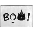 thumbnail image 4 of Dreamtimes Black Cat Halloween Area Rug 72x48in Funny Boo Bat Non-Slip Floor Carpet Comfort Floor Mats Decor for Indoor Living Dining Room and Bedroom Area, 4 of 7
