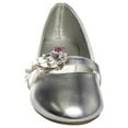 thumbnail image 5 of Kensie Girl Little Kids Ballerinas Flats , Silver Met, 4, 5 of 8