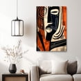 thumbnail image 4 of “Geometric Face with Bold Lines & Warm Tones” Modern Canvas Wall Art Ready to Hang for Living Room and Bedroom, 4 of 8