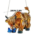 thumbnail image 3 of Cow Butterflys Stained Acrylic Style Window Hanging Farm Ornament For Home Window Garden Farm Decor Gift For Cow Lovers, 3 of 5