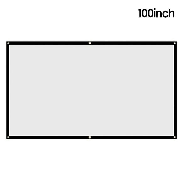 Amdohai 60/100-inch Indoor & Outdoor Portable Folding Projector Screen, Soft Projector Screen with Sticky Hooks, White, 60/100-inch, (New), 1 Count