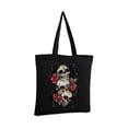 thumbnail image 2 of Awkward Styles Three Sugar Skull Tote Bag Skull Bags Skull Gifts for Day of the Dead Skull Accessories Gothic Gifts for He Dia de Los Muertos Accessories, 2 of 5