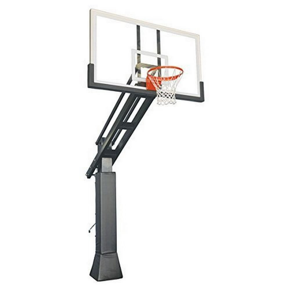 Triple Threat Inground Adjustable Basketball Goal Hoop with 42" X 72