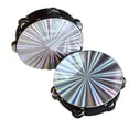 thumbnail image 4 of 8 Inch Wooden Tambourine Handbell Hand Drum Reflective Drum Head Percussion Instrument Toy, 4 of 7