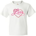 thumbnail image 3 of Inktastic Love in Red and Pink with Heart Youth T-Shirt, 3 of 5