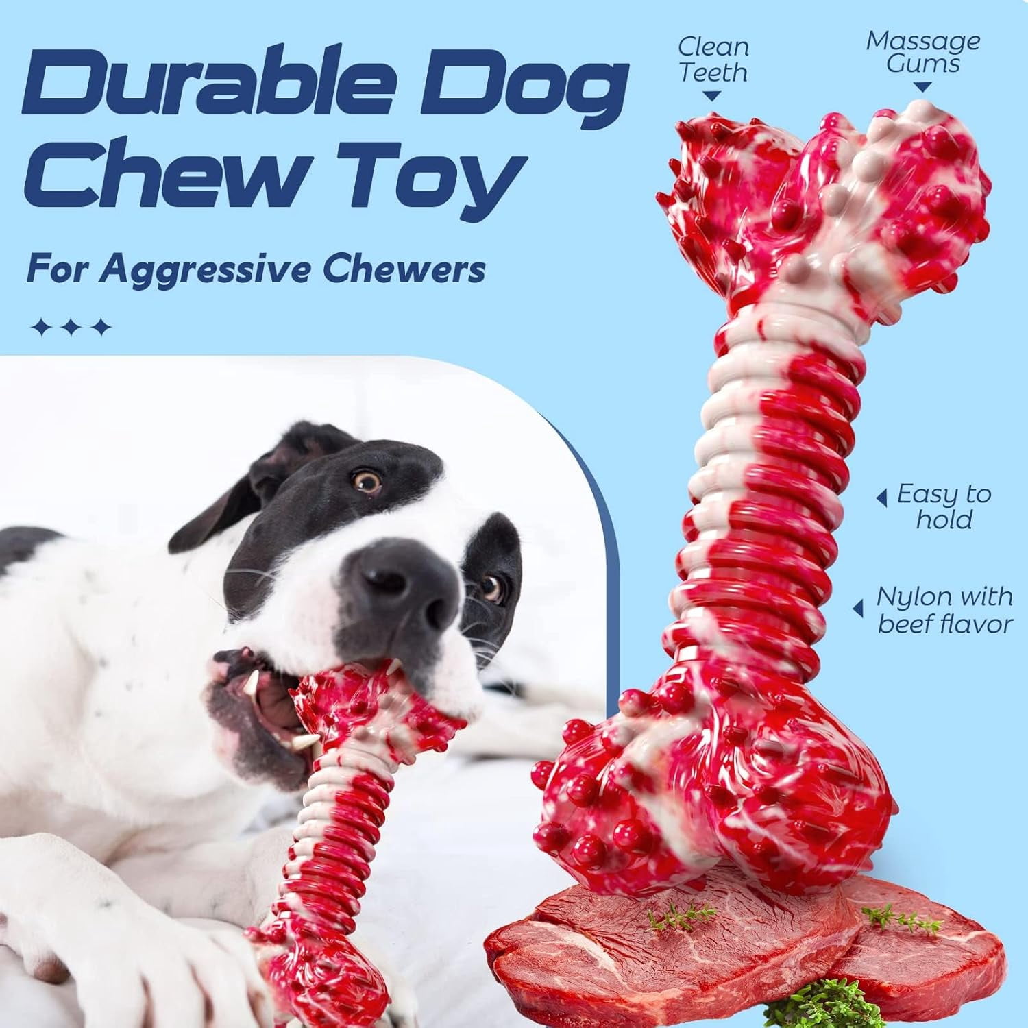 Dog Chew Toys for Aggressive Chewers, 5 Pack Indestructible Dog Toys for Large Breed, Cotton Rope Toys, Tough Bone Chew for Aggressive Chewers Large Breed