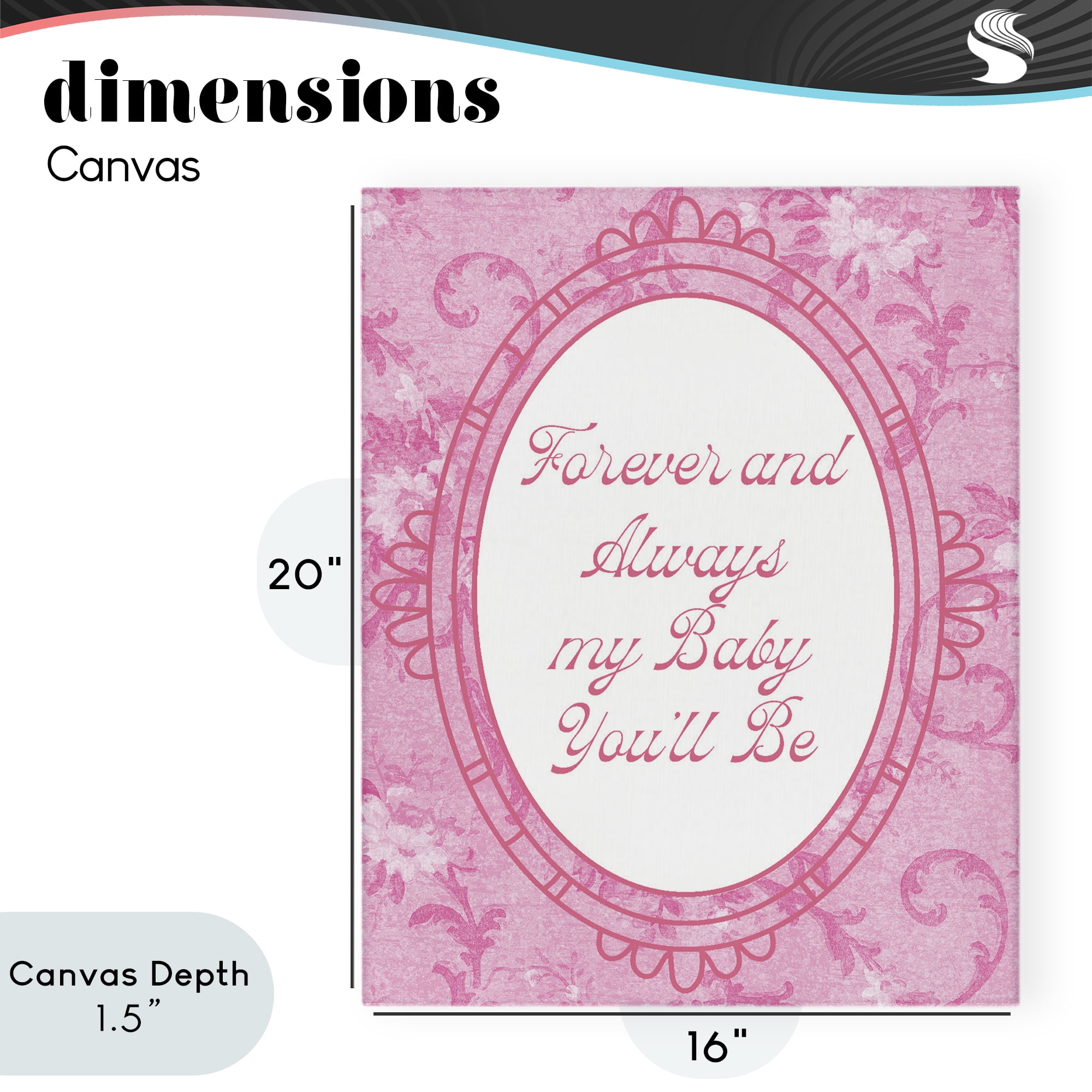 Stupell Industries Forever & Always My Baby Canvas Wall Art, design by Lil' Rue