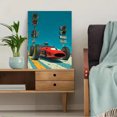 thumbnail image 5 of Retro Racing Car Canvas & Poster, Classic Car with Speed Trails Vibrant Motion Art, Home Wall Decor, 5 of 8