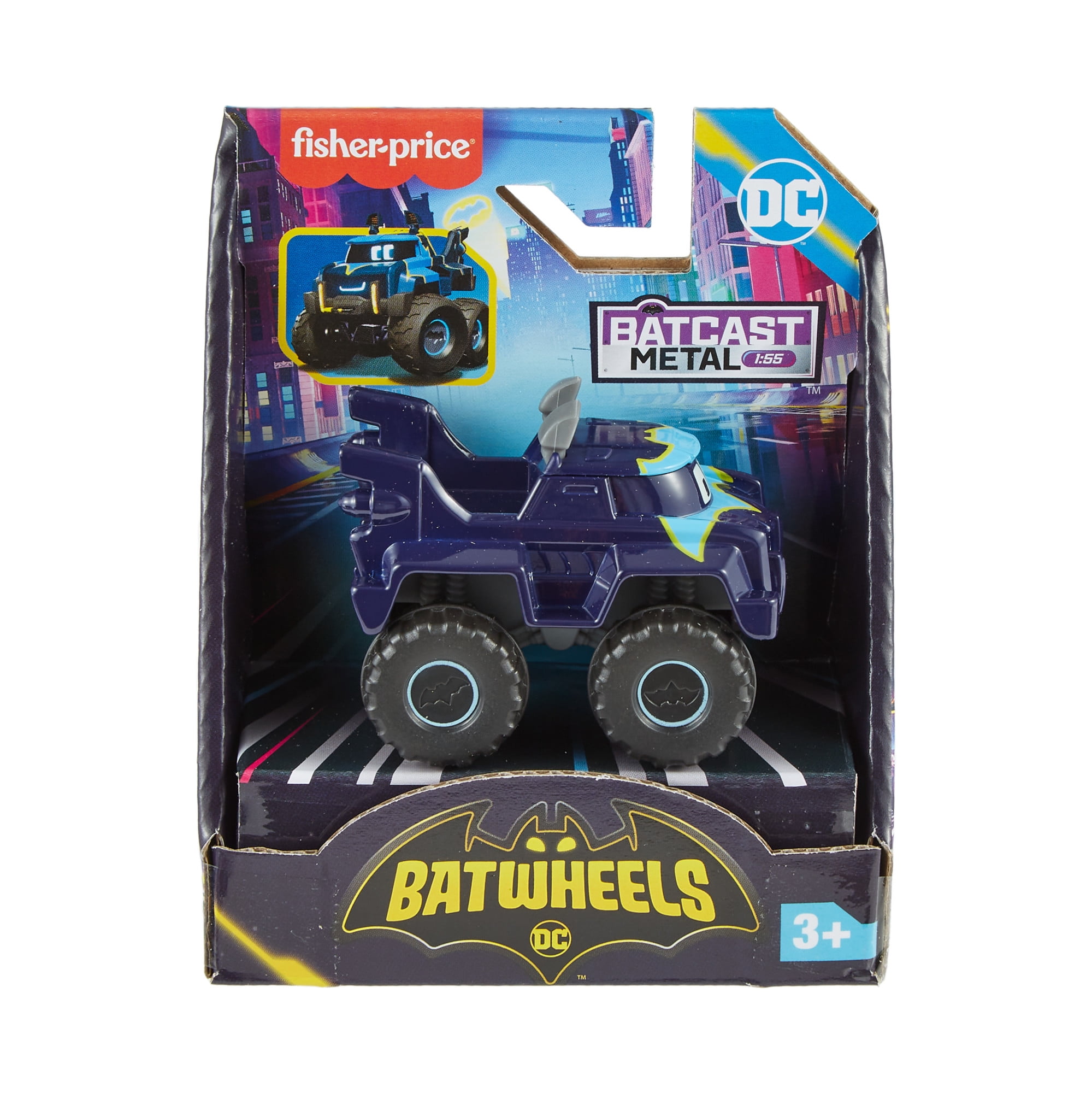 Fisher-Price DC Batwheels 1:55 Scale Buff the Bat-Truck Diecast Vehicle, Preschool Toy