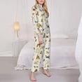 thumbnail image 3 of Gukieu Dogs Funny Pets Print Women's Long Sleeve Pajama Set, Button Top Elastic Pocket Pajama Pants Two Piece Set Home Wear-XX-Large, 3 of 7