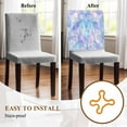 thumbnail image 5 of Abstract Art Gradient Stained Glass Fragments Modern Chair Covers Set of 6 Chair Back Covers Stretch Removable Washable Chairs Slipcovers Chair Protector for Dining Room Kitchen Party Decor, 5 of 5