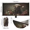 thumbnail image 3 of Hammock Camping Hammock Nylon Portable Hammock Travel Camping Hammock Warm Christmas Black Dog, 3 of 8