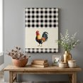 thumbnail image 4 of Canvas Wall Art, Black White Plaid Rooster Framed Canvas Prints for Bedroom Dining Room, Vintage Farmhouse Checkered Rustic Gallery Wrapped Wall Decor for Home Office, Gifts, 20"x24" Ship Next Day, 4 of 6