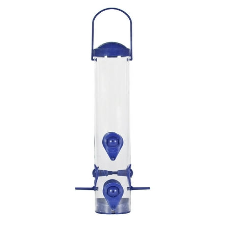 Perky-Pet Blue 2-in-1 Wild Bird Tube Feeder - 1.8 lb Capacity