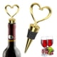 thumbnail image 5 of Tapón de vino con forma de corazón de metal de aleación de zinc, creativo, de silicona, dorado, se puede configurar, 5 of 5